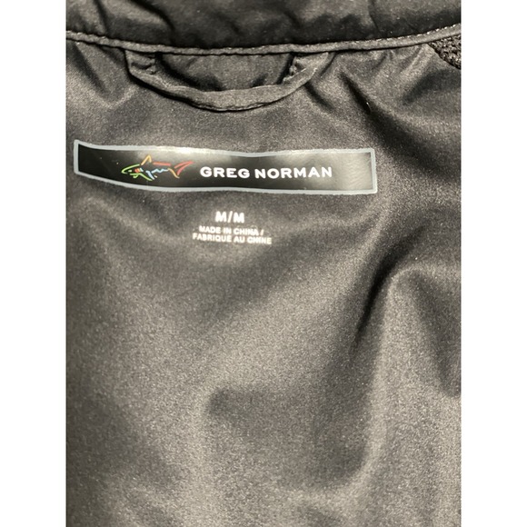 Greg Norman Windbreaker Jacket Men's M Black Short Sleeve Half Zip Golf Pullover - Picture 6 of 8